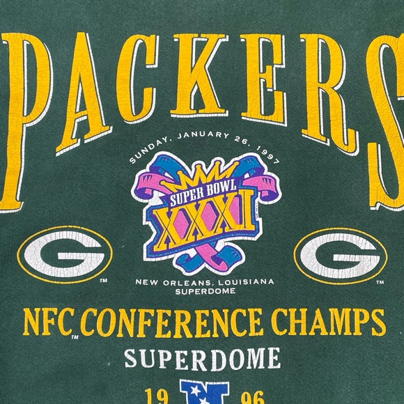 Packers Super Bowl VTG 1996 Large Sweatshirt - Picture 5 of 8
